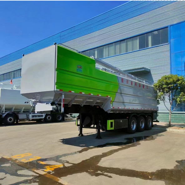 Céréales à haute performance pour l'alimentation animale Semi-camion remorque 4 essieux Max. Vitesse de conduite 90 km/h