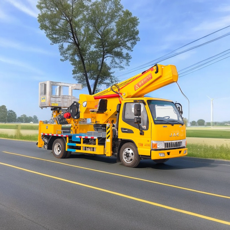 Camion de plateforme aérienne à distance/manuelle avec détecteur de niveau 1000 kg poids de levage carburant diesel