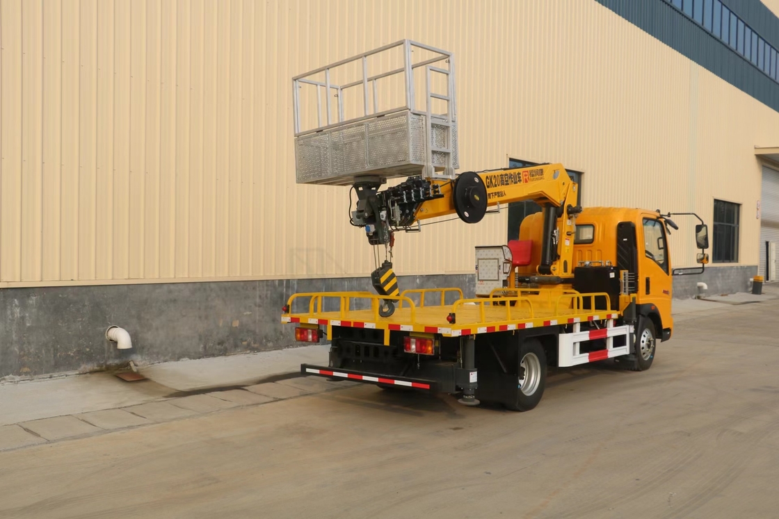 Téléscopie de la plate-forme aérienne camion 21 mètres HOWO marque Boom Lift Cherry Picker camion