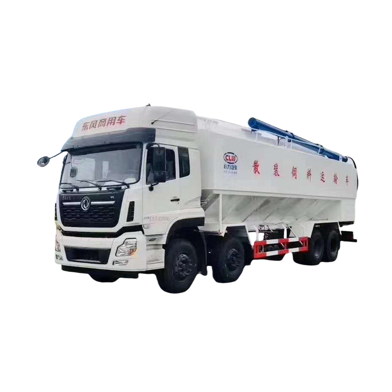 Camion de transport d'aliments pour animaux de Dongfeng 7700*2500*3550mm Euro 5 Camion de déchargement de nourriture en vrac