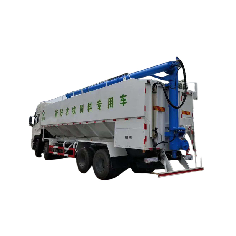 Camion de transport d'aliments pour animaux de Dongfeng 7700*2500*3550mm Euro 5 Camion de déchargement de nourriture en vrac