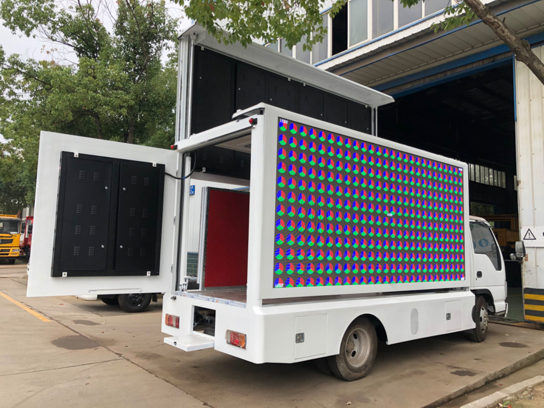 Isuzu Led Display Box Truck Pixel Pitch 8 mm Écran mobile à LED Panneau d'affichage de camion Publicité à LED Truck à vendre