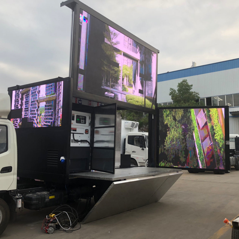 P3 P4 Outdoor étanche à l'eau mobile vidéo LED camion / remorque / van mobile publicité numérique LED panneau d'affichage