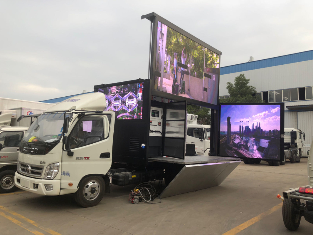 P3 P4 Outdoor étanche à l'eau mobile vidéo LED camion / remorque / van mobile publicité numérique LED panneau d'affichage