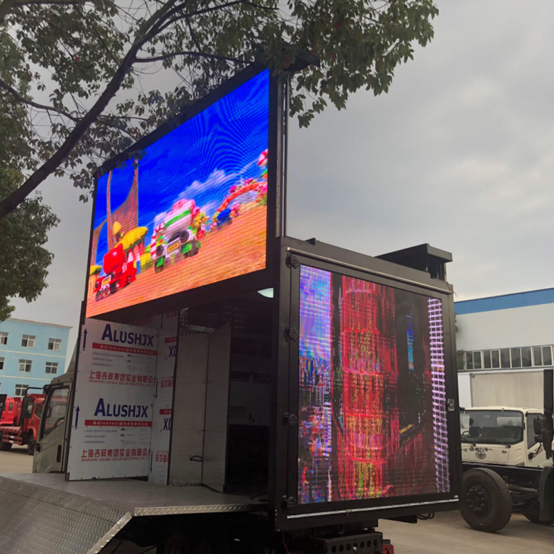 Mini-camion avec panneau d'affichage publicitaire extérieur Foton Tarpaulin LED mobile boîte publicitaire camion